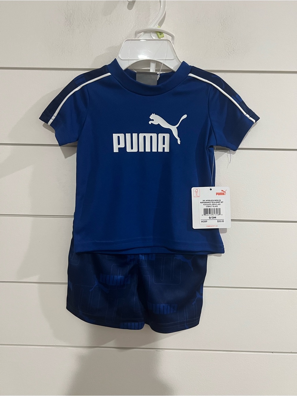 Puma Toddler Royal Blue Logo Short Set